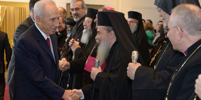 Shimon Peres Meets with Christian Leaders in Israel